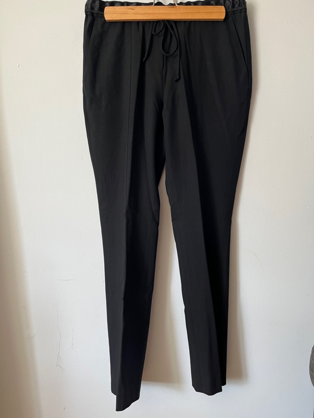 Corporate girlie Black Office Siren Drawstring Tailored Pants.